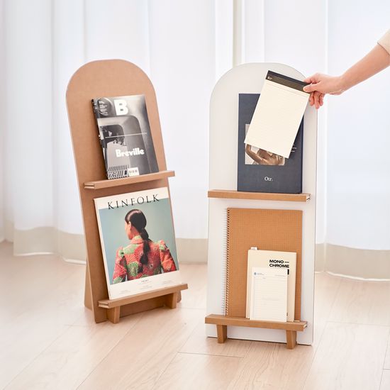 매거진랙 전면스탠드 책장 수납장 진열선반 게시대