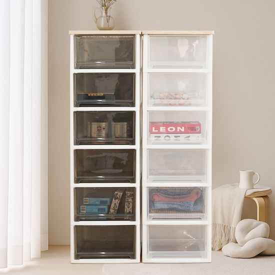 어반 우드상판 베이직 서랍장 6단 (3color)