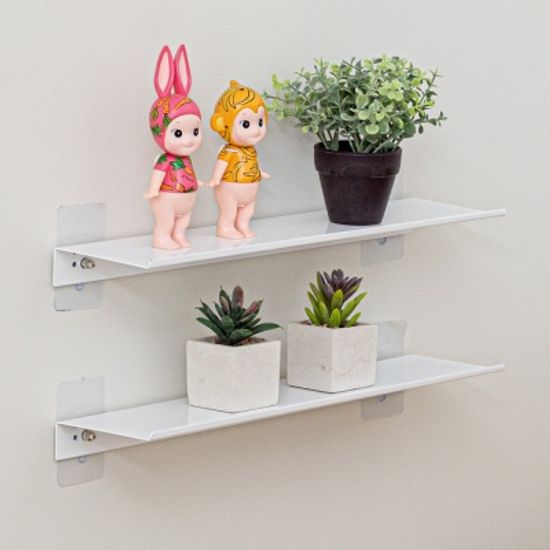 무타공 못없이 벽에붙이는 1단 철제 미니 선반