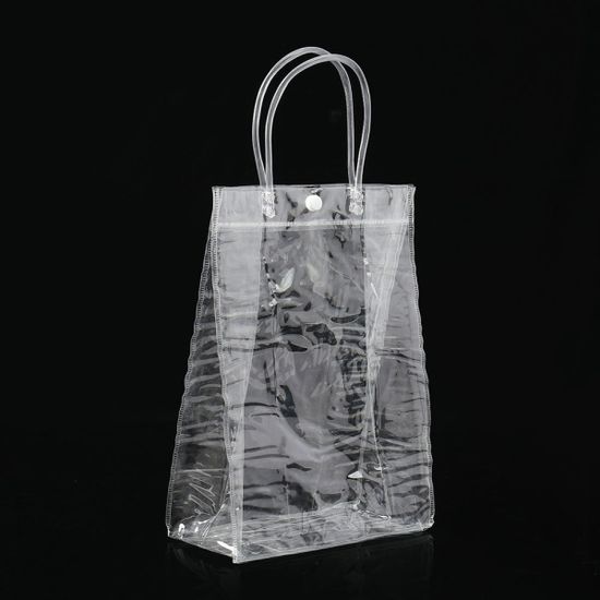 투명 PVC 쇼핑백 10p세트(20x26cm) 꽃쇼핑백