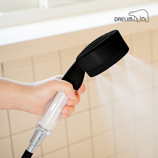 대림바스 버블 미스트 녹물제거 필터 샤워기 블랙