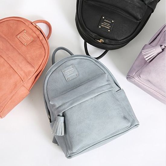 NUEVO CUTE OFFICE LEATHER BACKPACK 큐트 레더 백팩