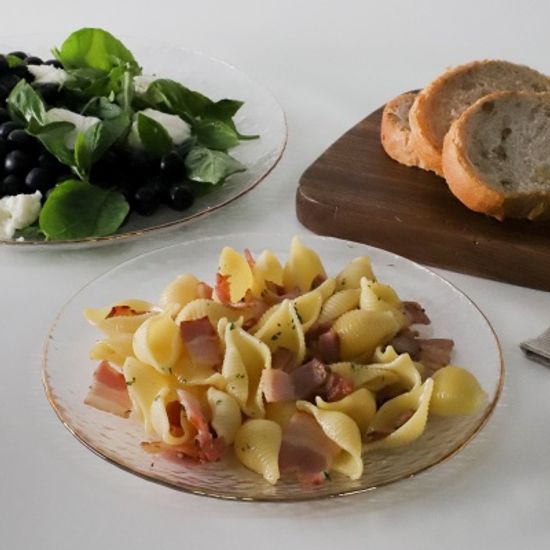 헤니 골드 유리 접시 중