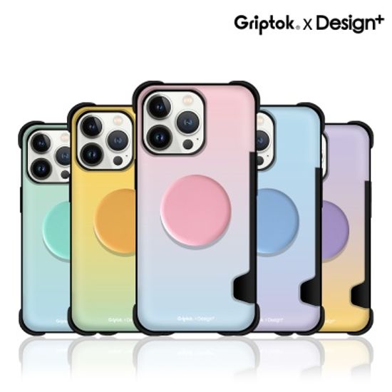 그라데이션 원형 마카롱 카드 범퍼 케이스(아이폰)