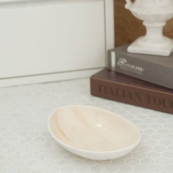 라씨에뜨 핸드페인팅 타원볼 중 베이지