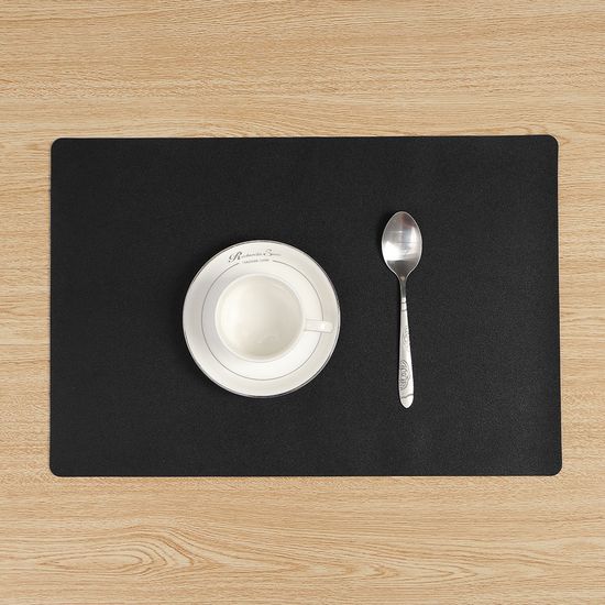 [쿠킹홈]모던 양면 가죽 테이블매트(블랙+레드)