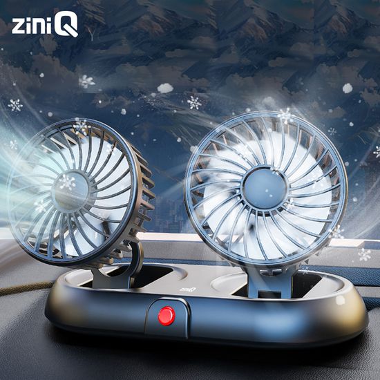 USB타입 듀얼 차량용선풍기 3단풍량 5엽날개 써큘레이