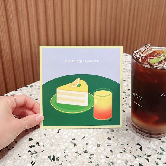 레몬 케이크+주스 미니 포스터