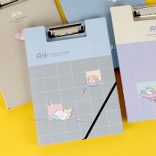 꿈드림22 쓰임앤끌림 이리눕개 A4 클립밴드 커버화일