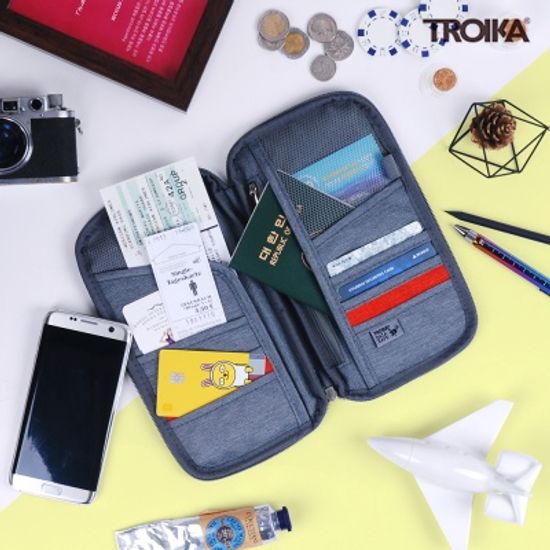 트로이카 안티스키밍 여행파우치 그레이 TRV20/GY