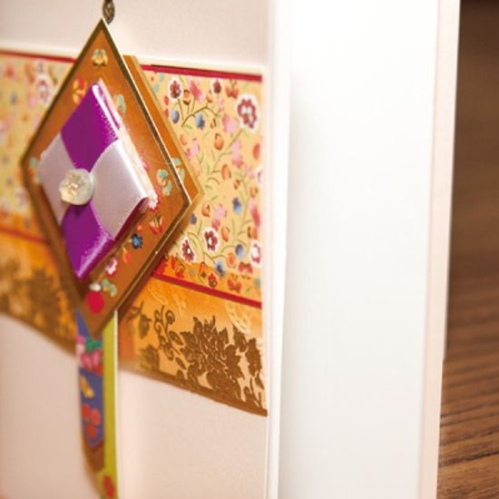 자수꽃카드 전통 연하장 FT3005-4