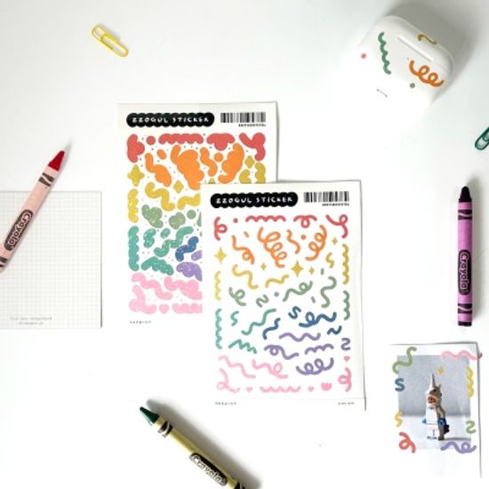 지유 쪼글스티커