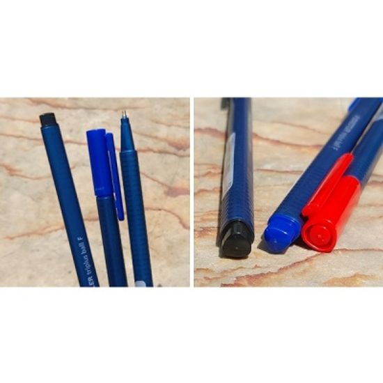 스테들러 트리플러스 0.7mm 삼각 유성볼펜 437F 1다스