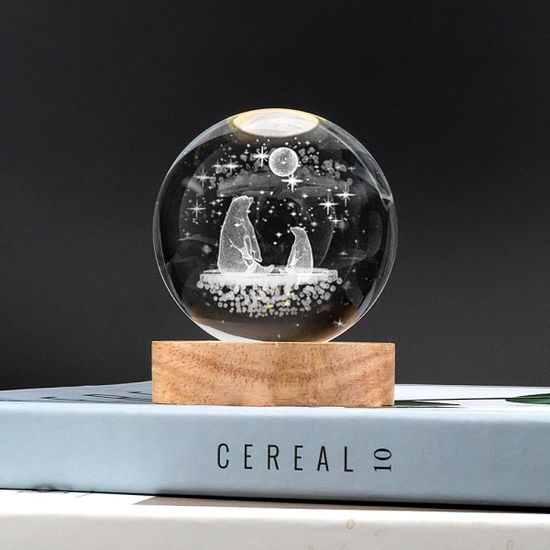  크리스탈 3D 북금곰 무드등 집들이선물 LML-C33