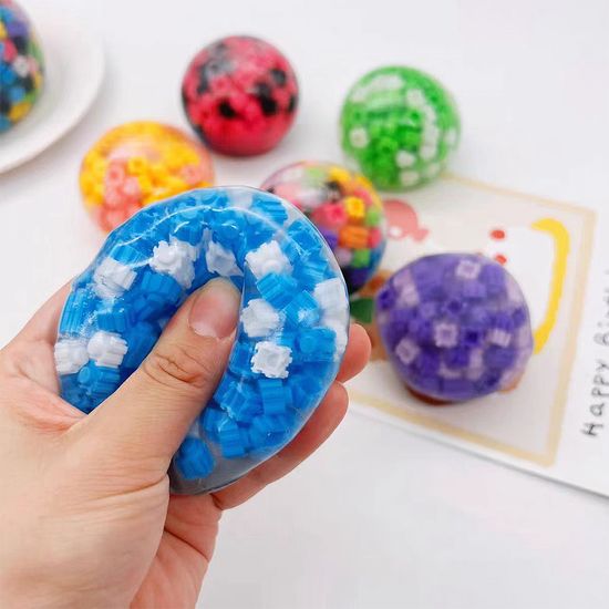 블럭 슬라임공 pvc백 타바 스퀴시 말랑이 젤리볼 토이
