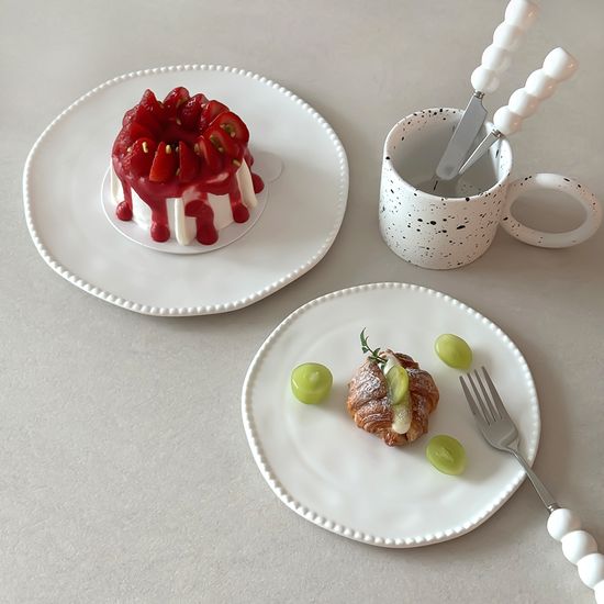 블랑 도트 S / L 프렌치 홈카페 접시 세트 감성 세트