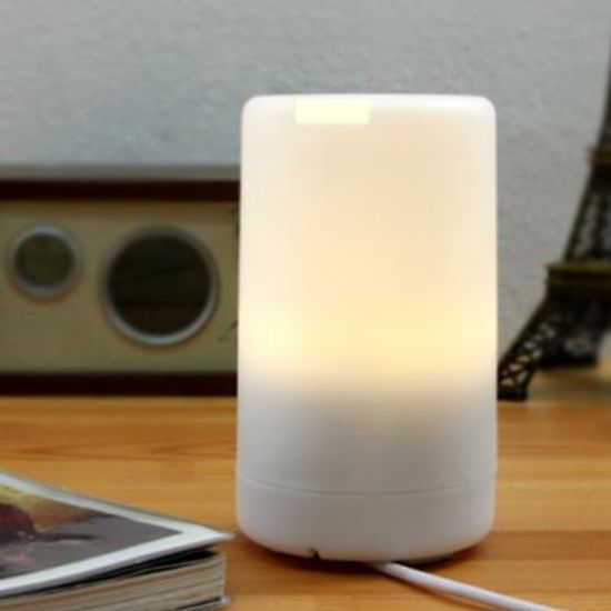 롱타입 화이트 미니 아로마 디퓨저 가습기 겸 무드등