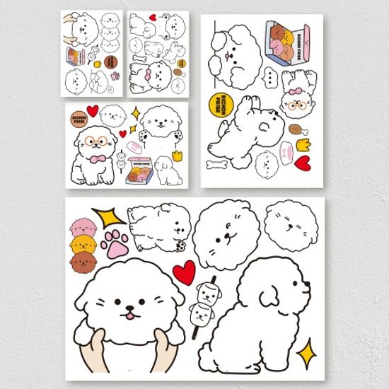 [M-PEAK] 구름이 데코레이션 스티커(A5,A4,A3,A2)