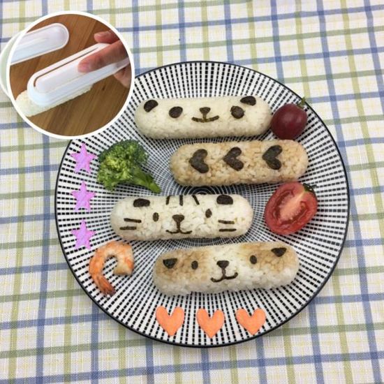 동물 주먹밥틀 아기 김커팅기 도시락통 세트 L351