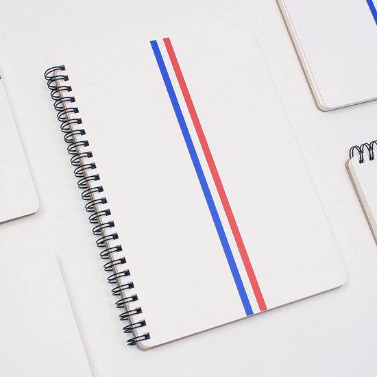 색동 심플 연습장 모눈 라인 무지 스프링 노트 A5