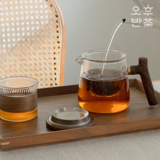 오후반차 호두나무 티팟 티포트 세트 
