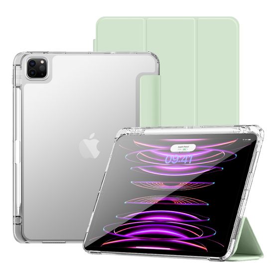 아이패드 프로12.9 6/5세대 클리어범퍼 펜슬수납 케이