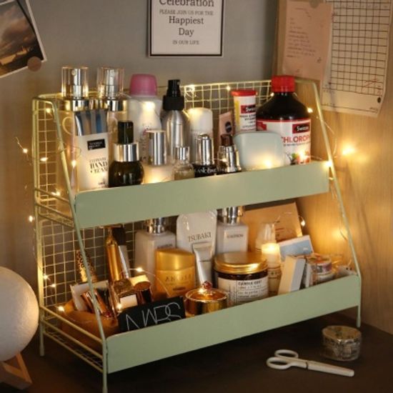 주방 책상 인테리어 2단 멀티 철제수납선반 4color