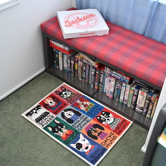 via x 플라베어 댕댕이 강아지 발매트 패브릭포스터