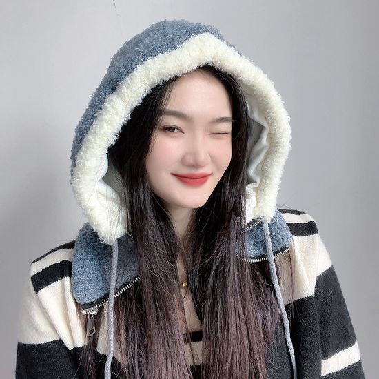 뽀글이 후드넥워머 겨울바라클라바 니트후드모자