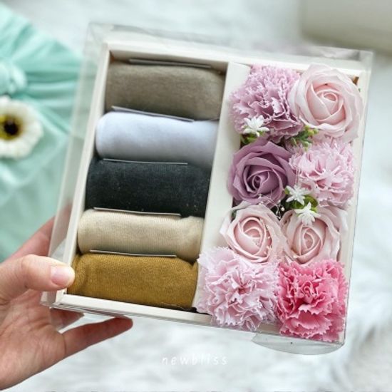 고급 손봉조 투톤 남성 데일리양말 플라워박스