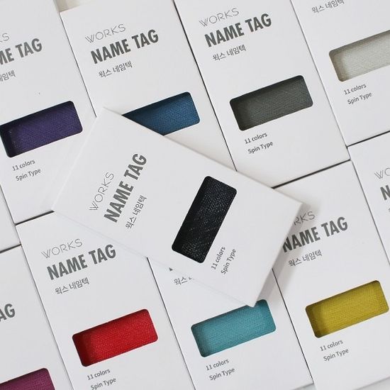웍스 가방,캐리어,골프백 가죽 이름표 네임택-블랙