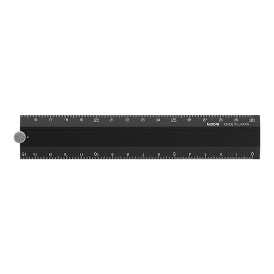 Aluminium multi Ruler [30cm] Black A