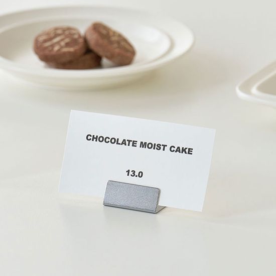 실버 메탈 자석 스탠드 가격표 메모꽂이 네임택