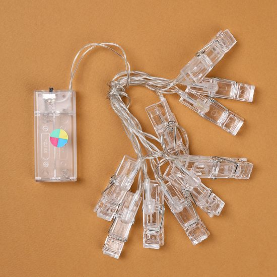 [도토로]10구  LED 클립 집게 전구(1.5M) (컬러)