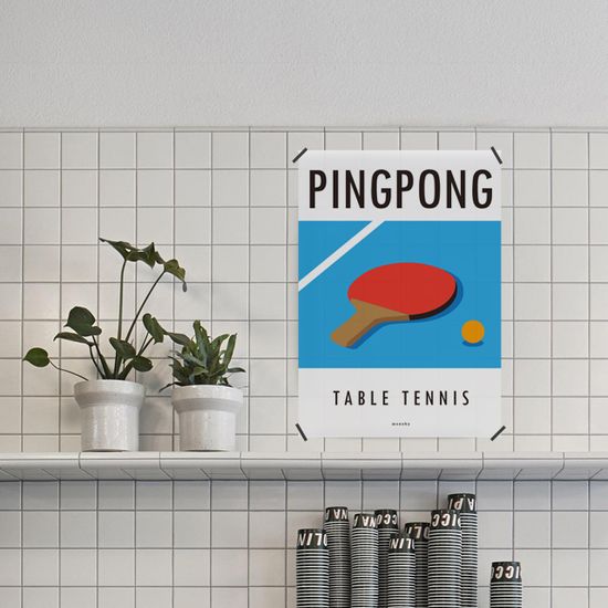 핑퐁 2 M 인테리어 포스터 운동 스포츠 탁구
