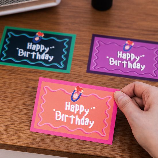 생일 축하 카드 | 짜라 생일축하 미니 카드 봉투 세트