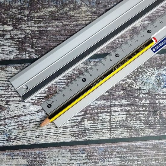 스테들러 30cm 논슬립 알루미늄 직자/컷팅자 1개