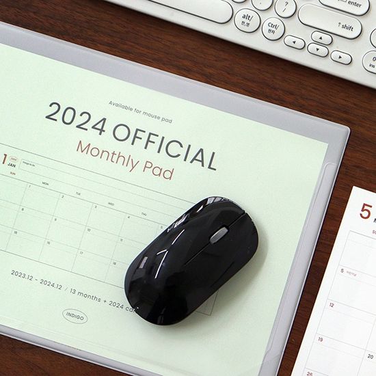 2024 오피셜 먼슬리 패드 (날짜형 마우스패드 A4)