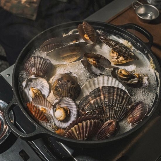 800도씨 에나멜코팅 무쇠 캠핑 전골냄비 30cm