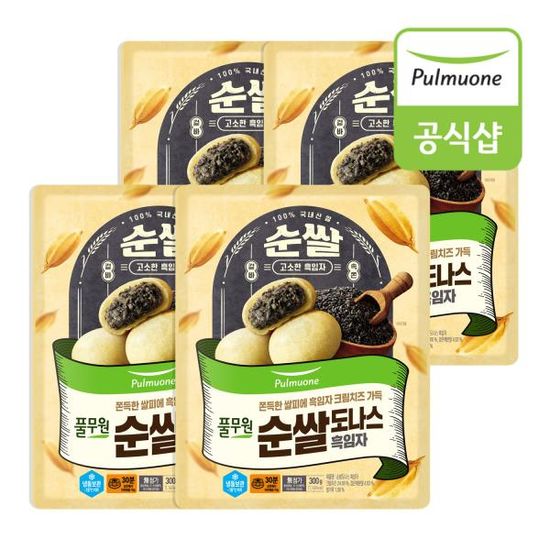 풀무원 순쌀도나스 흑임자 300g x 4봉