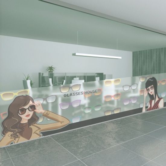 dgcn290-패션 안경-무점착 반투명 창문 시트지