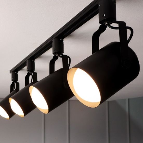 허드 원통 레일 조명 4등 세트