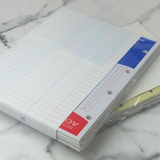 근영사 매입매출장 4공 장부바인더 리필 속지 5권/팩