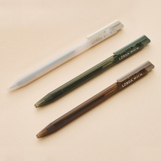 [롭다] 유성볼펜 3색세트(블랙잉크)/0.7mm