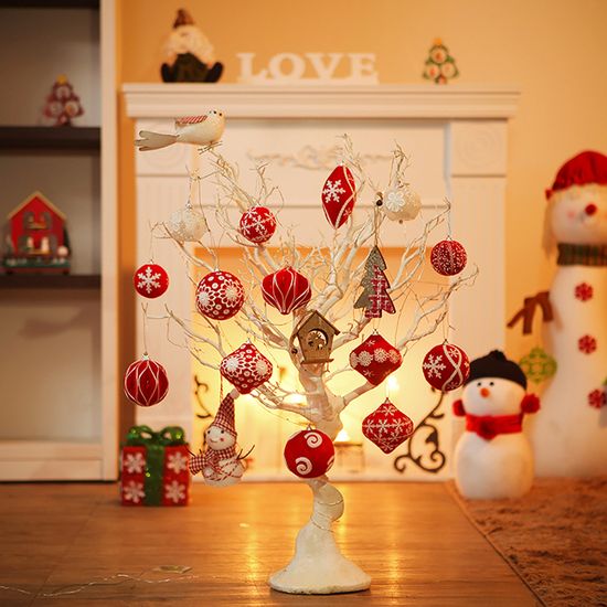 [도토로]75cm 화이트 레드볼 풀세트트리