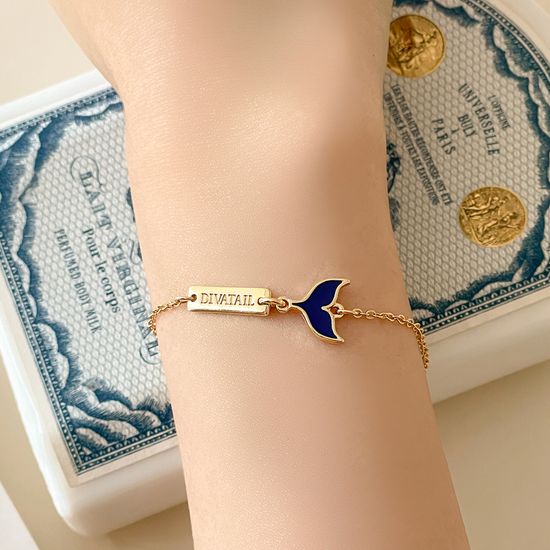 [선물포장] 행운의 고래꼬리 미니멀 체인 팔찌