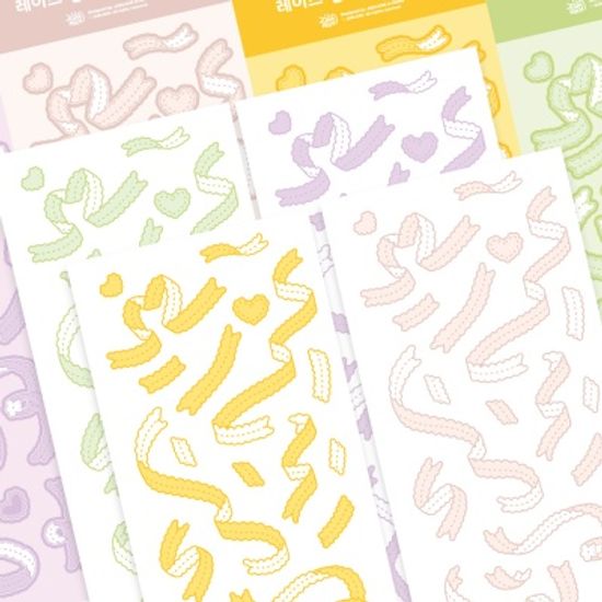 레이스 컨페티 씰 스티커 - 그레이