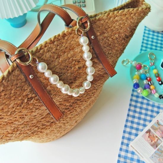 진주 비비드 구슬 폰 스트랩