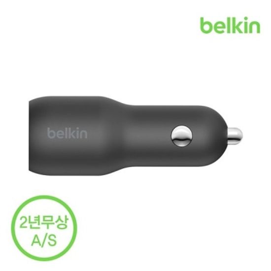 벨킨 C타입 + USB-A 듀얼 차량용 충전기 CCB004bt