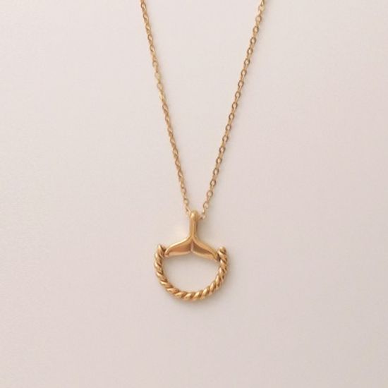 [선물포장] 행운의 고래꼬리 각인 코인 목걸이